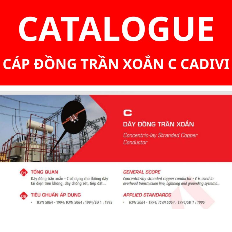 Catalogue cáp đồng trần xoắn C CADIVI