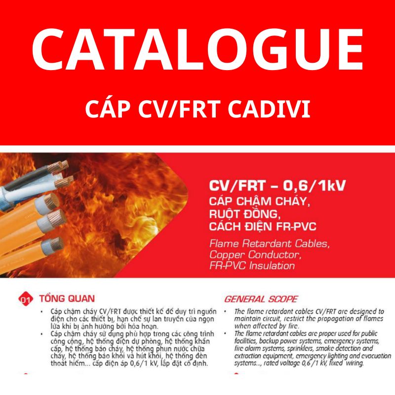 Catalogue dây cáp điện CV/FRT CADIVI