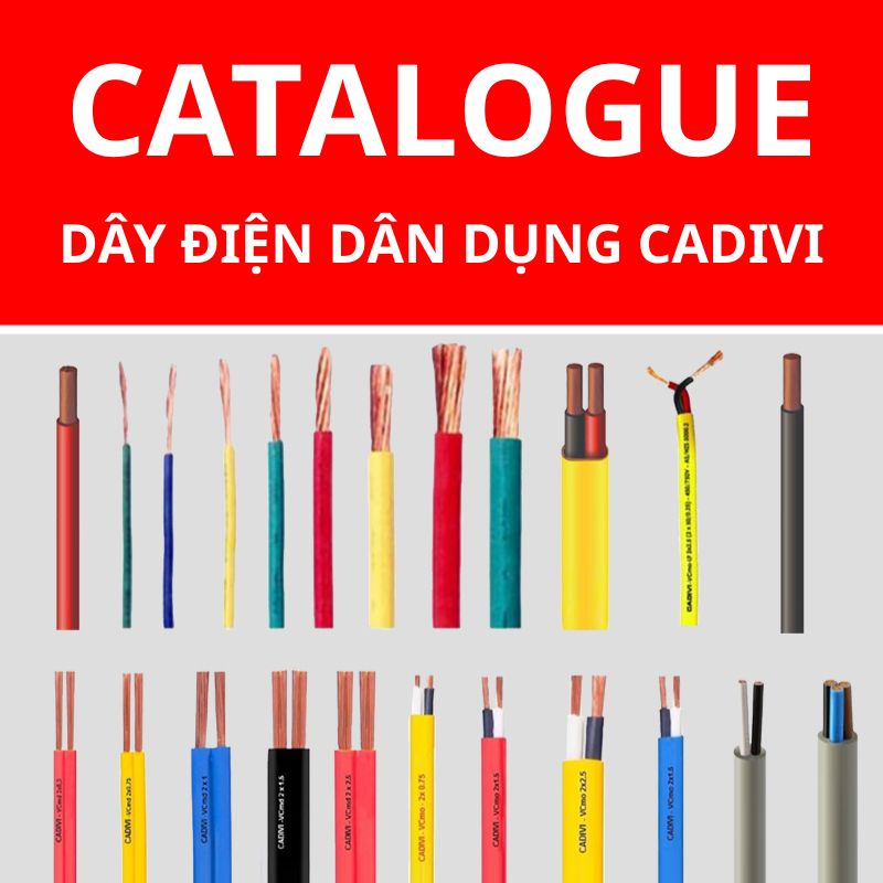 Catalogue dây điện dân dụng CADIVI bảng PDF