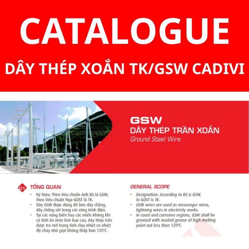 Catalogue dây thép trần xoắn TK/GSW CADIVI