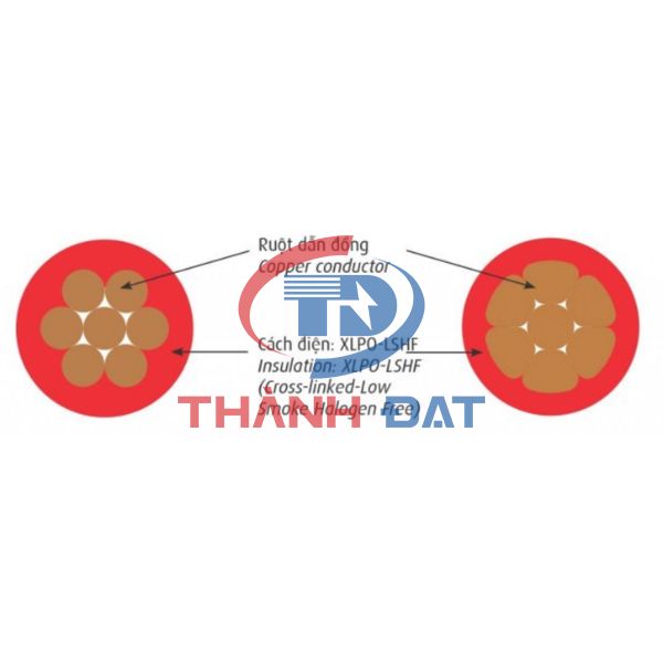 Cấu tạo dây cáp điện CE/FRT/LSHF CADIVI 450/750V