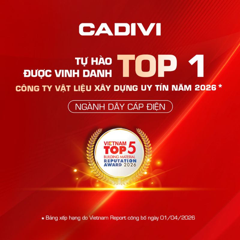 CADIVI - Top 1 công ty vật liệu xây dựng năm 2026