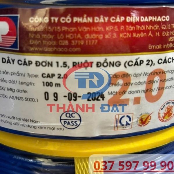 Ký Hiệu Dây Cáp Điện Daphaco