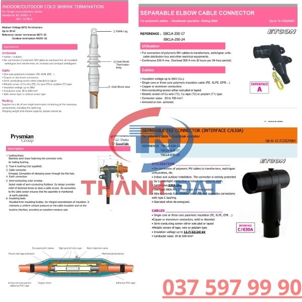 Catalogue đầu cáp Prysmian