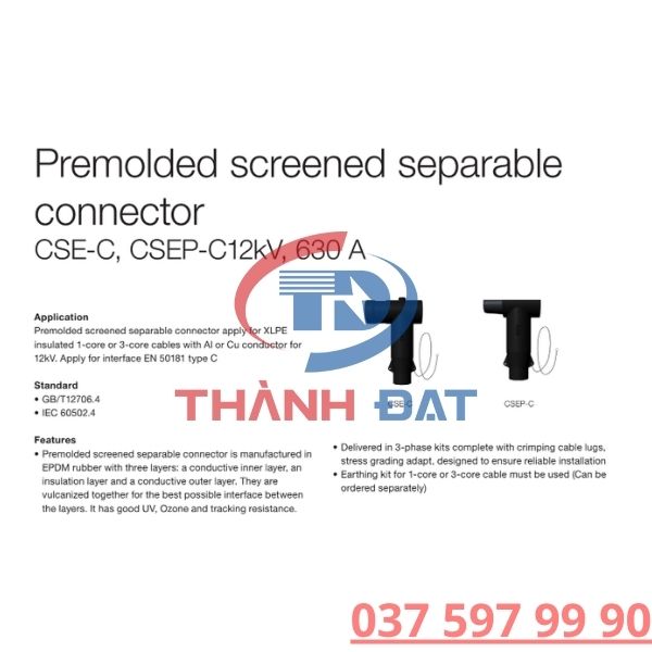 Catalogue đầu cáp TPlug ABB