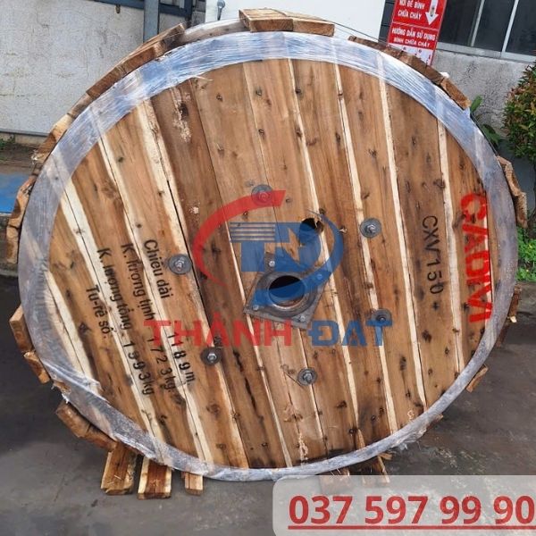 Hình ảnh thực tế cuộn cáp 100 mét CXV 150 CADIVI trước khi giao hàng