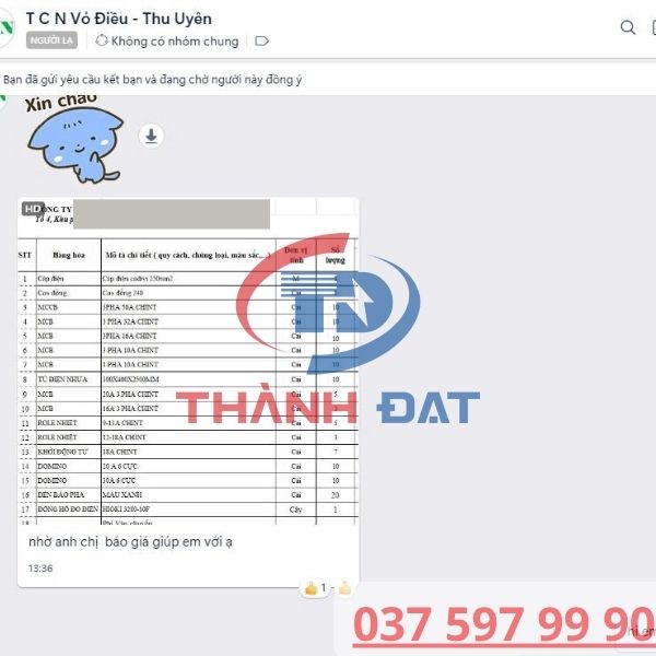 Tư vấn và báo giá cáp điện, MCB, tủ điện, khởi động từ