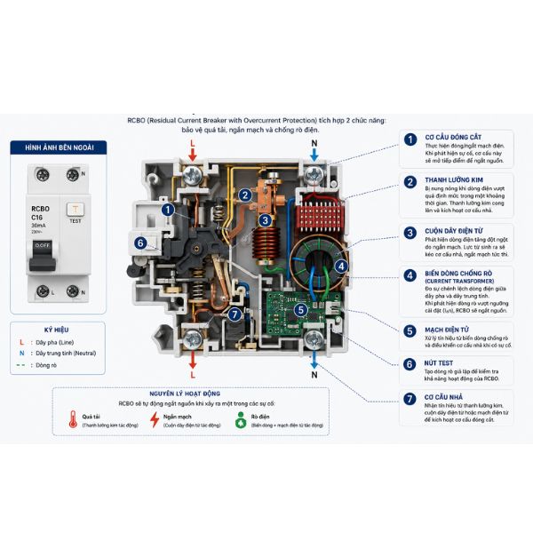 Cấu tạo RCBO